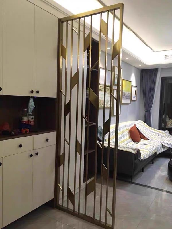 Self Installation On Site Decorative Metal Panels Frame Structure Indoor Metal Divider